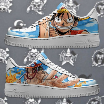 Air Force 1 x Luffy x Ace Sky - Art Force Custom